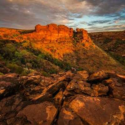 a great view of a canyon